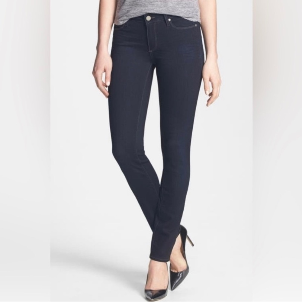 PAIGE 'Skyline' Skinny Jeans Black Sz26